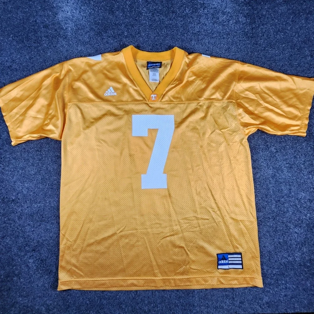 VTG Adidas Tennessee Volunteers #7 Football Jersey Mens Large Orange  Mesh
